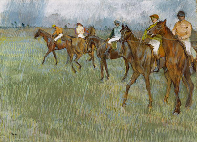 Jockeys in the Rain Edgar Degas